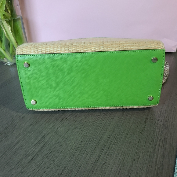 Kate Spade Green Wicker Bag & Wallet Set - Like new - Picture 6 of 16